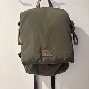 Olive Green puffer Backpack